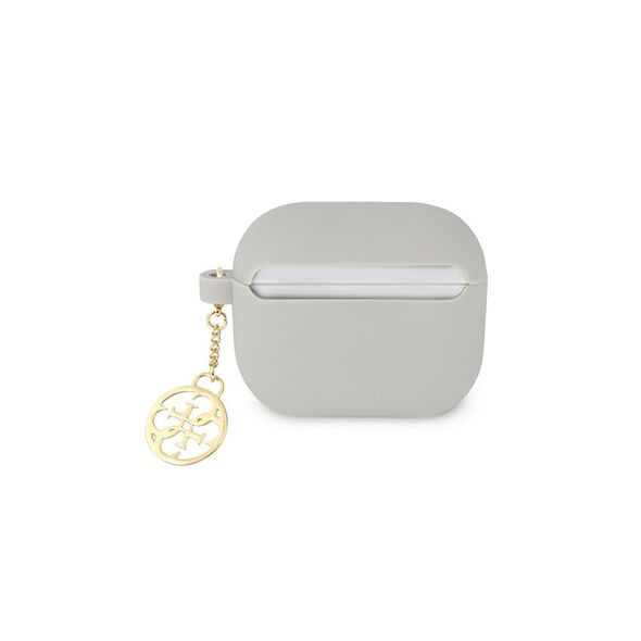 Guess case for Airpods 3 GUA3LSC4EG grey Logo 4G Charm 3666339039325