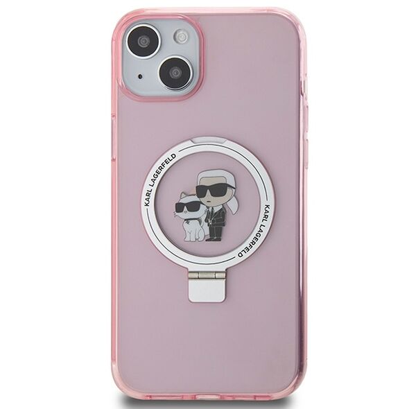 Guess case for iPhone 15 Plus 6,7&quot; KLHMP15MHMRSKCP pink C MAGSAFE RINGSTAND KC 3666339169008