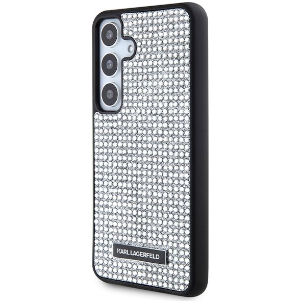 Karl Lagerfeld case for Samsung Galaxy S24 KLHCS24SHDSPRS silver HC RHINESTONE LOGO METAL PLATE 3666339241902