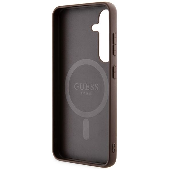 Guess case for Samsung Galaxy S24 GUHMS24SG4GFRW brown HC MAGSAFE PU 4G RING CLASSIC LOGO 3666339241483