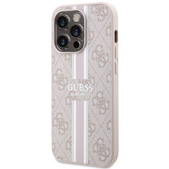 Guess case for iPhone 14 Pro Max 6,7&quot; GUHMP14XP4RPSP pink harcase Magsafe 4G Printed Stripes 3666339119904