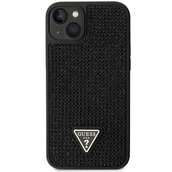 Guess case for iPhone 14 Plus 6,7&quot; GUHCP14MHDGTPK black hardcase Rhinestone Triangle 3666339120023