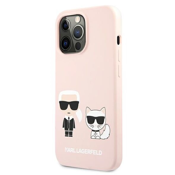 Karl Lagerfeld case for iPhone 13 Pro / 13 6,1&quot; KLHCP13LSSKCI hard case light pink Silicone Karl & Choupette 3666339027193