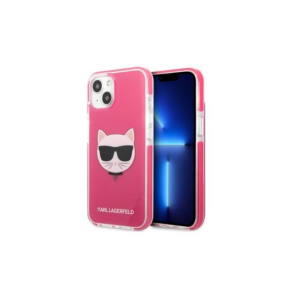 Karl Lagerfeld case for iPhone 13 Pro Max KLHCP13XTPECPI fuchsia hard case Iconic Choupette Head 3666339048556