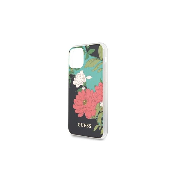Guess case for iPhone 11 Pro Max GUHCN65IMLFL01 black hard case Flower Collection 3700740475522