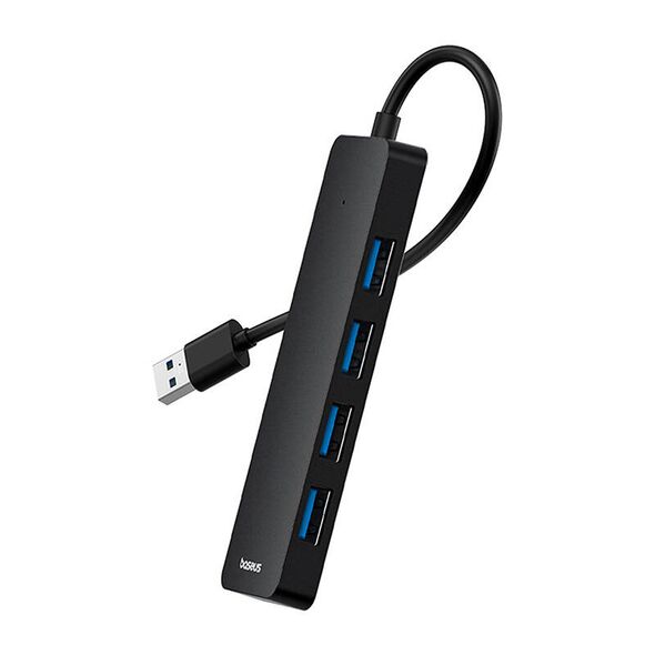 USB hub Baseus UltraJoy, 4 Port, USB to 4xUSB 3.0, 0.15m, Black - 12073 έως 12 άτοκες Δόσεις