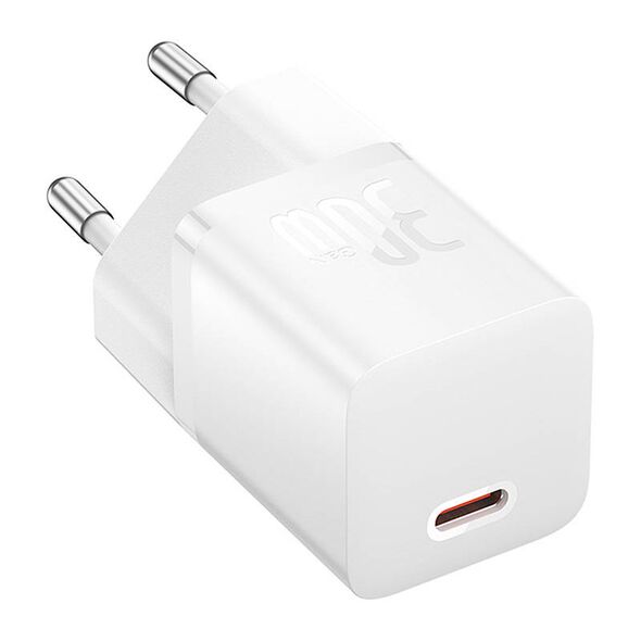 Network charger Baseus GaN5S Fast Charger 1C, 30W, 1 x Type-C F, White - 40409 έως 12 άτοκες Δόσεις