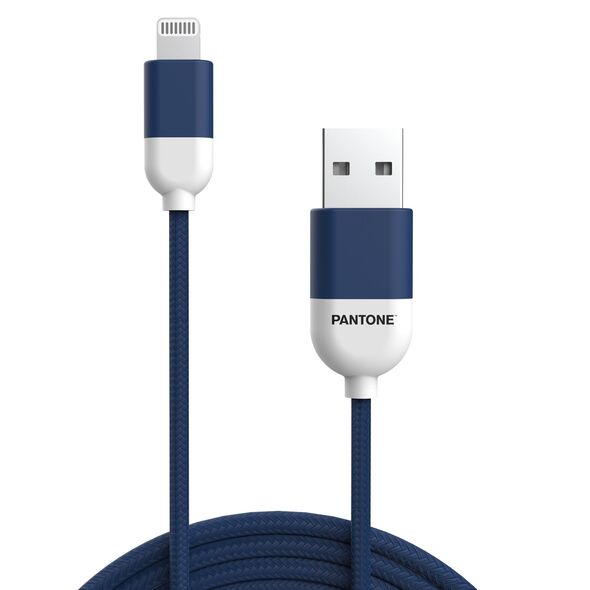 PANTONE MFi cable USB - Lightning 1,5m 2,4A PT-LCS001-5 Navy 2380C 4713213361092