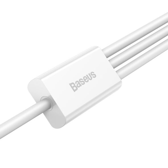 Charging cable Baseus Superior, 3in1, Micro USB, Lightning, Type-C, 1.0m, White - 40438 έως 12 άτοκες Δόσεις