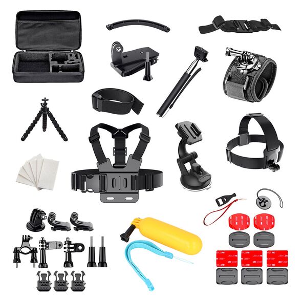 Set of 50 in 1 accessories for GoPro SJCAM sports cameras