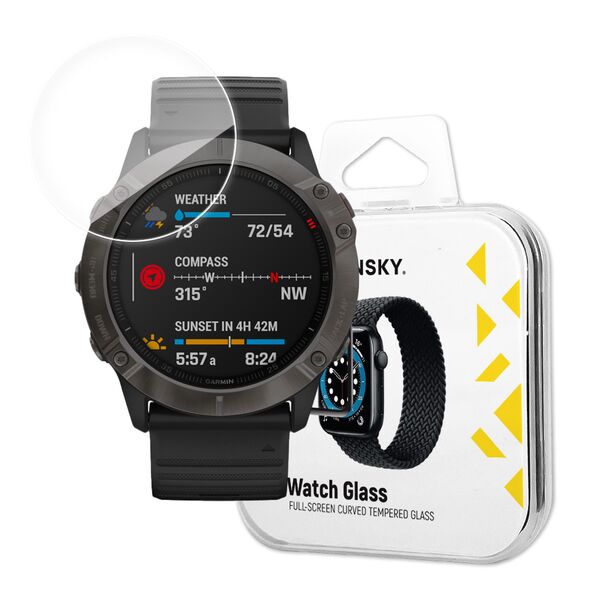 Wozinsky Watch Glass hybrid glass for Garmin Fenix 6X transparent