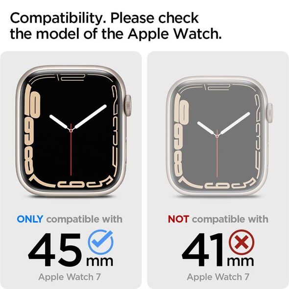 Spigen Ultra Hybrid case for Apple Watch 7 / 8 / 9 (45 mm) - transparent