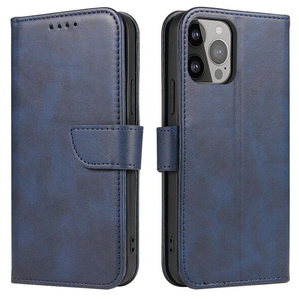 Magnet Case for Samsung S24 Ultra with flap and wallet - blue