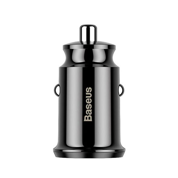 Car socket charger Baseus Grain, 3.1A, 2 x USB, Black - 40511 έως 12 άτοκες Δόσεις