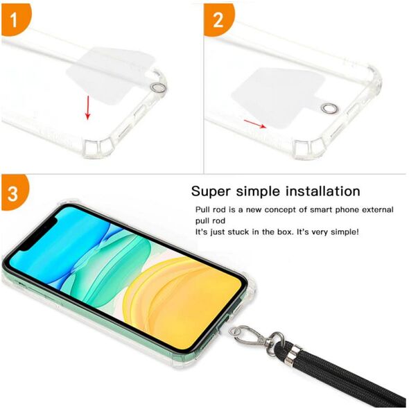 Universal neck strap for phones mint 5900495928269