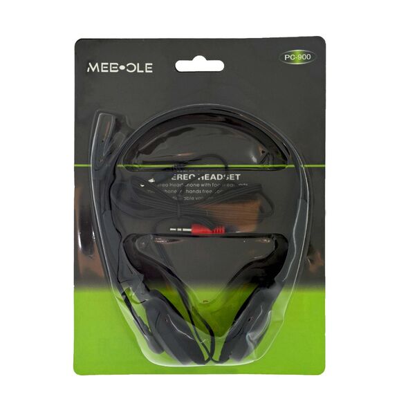 VS Ακουστικά Stereo Mee-Ole PC-900 με Μικρόφωνο και Διπλή Έξοδο 3.5mm Μαύρα 30094 6966621231565