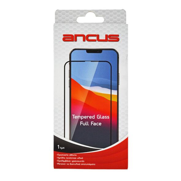 Ancus Tempered Glass Ancus Full Face Curved Resistant Flex 9H 0.18mm για Samsung SM-G998B Galaxy S21 Ultra 5G  με Τρύπα στο Δακτυλικό Αποτύπωμα 39478 5210029105678