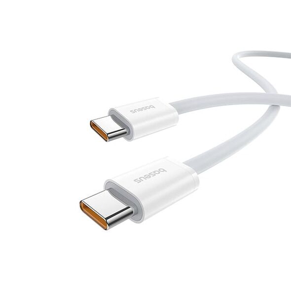 Data cable Baseus Superior 2, Type-C - Type-C, 100W, PD, 2.0m, White - 40420 έως 12 άτοκες Δόσεις