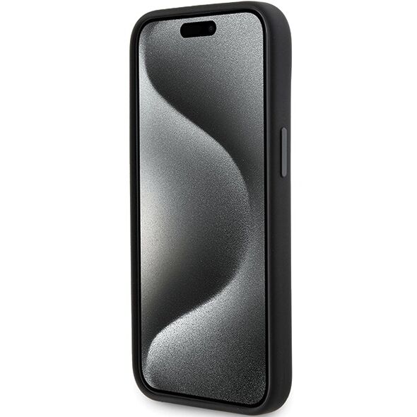 Karl Lagerfeld case for iPhone 15 Plus 6,7&quot; KLHCP15MSMHKNPK black HC SILICONE IKONIK METAL PIN 3666339166007