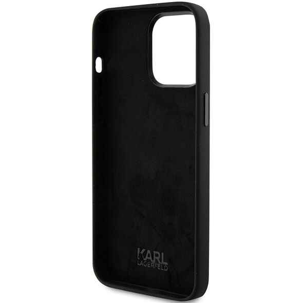 Karl Lagerfeld case for iPhone 15 Pro 6,1&quot; KLHCP15LSMHCNPK black HC SILICONE C METAL PIN 3666339166373