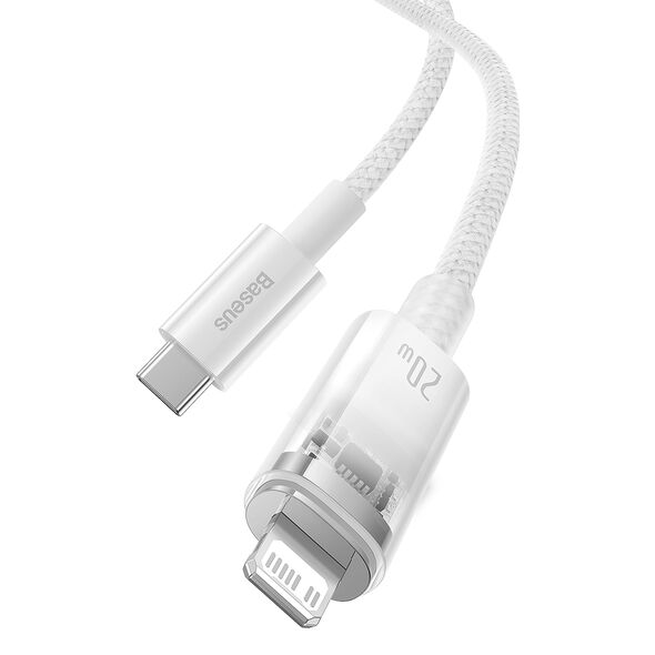 Baseus cable Explorer PD USB-C - Lightning 2,0m white smart temperature control 20W 6932172629106