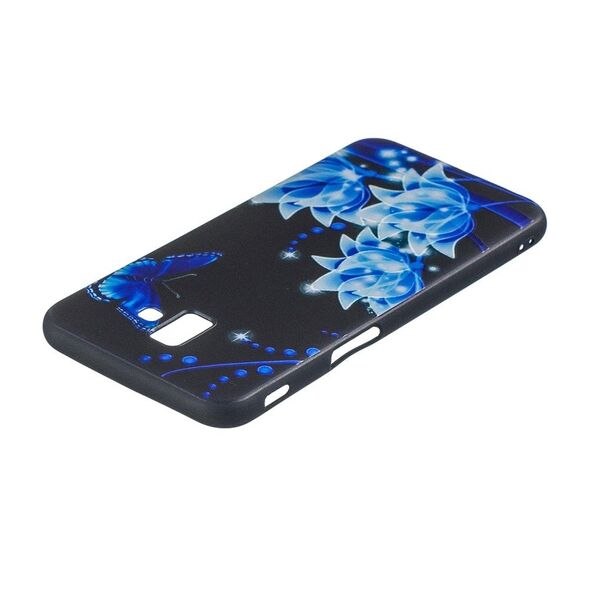 Slim Case Art SAMSUNG J6+ J6 PLUS blue flower and butterfly 09065420