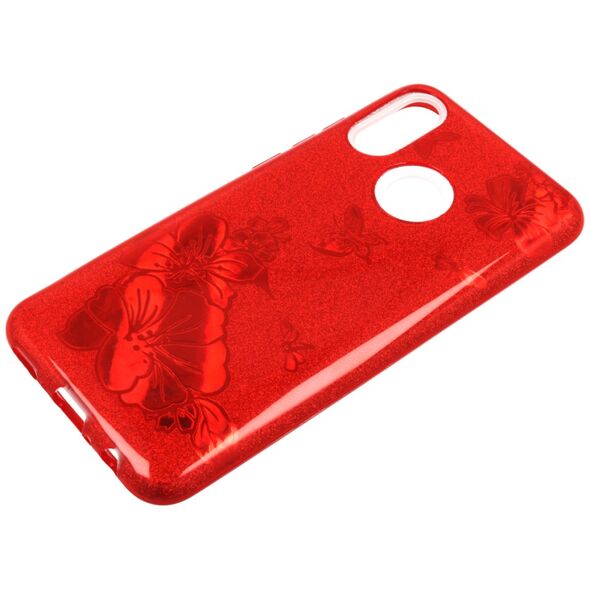 Glitter case SAMSUNG GALAXY J6 red flower 8819100006025