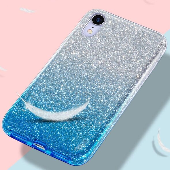 Case XIAOMI MI 11 Glitter silver & blue 5902429901263