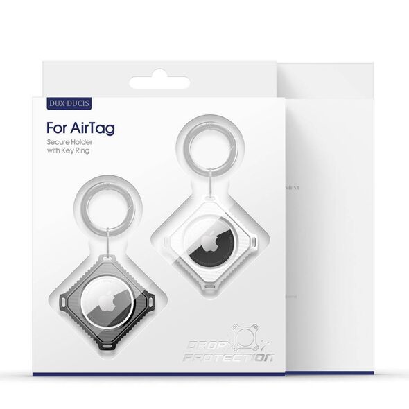 Case for APPLE AIRTAG Dux Ducis Secure Holder 2pack black and white 6934913048801