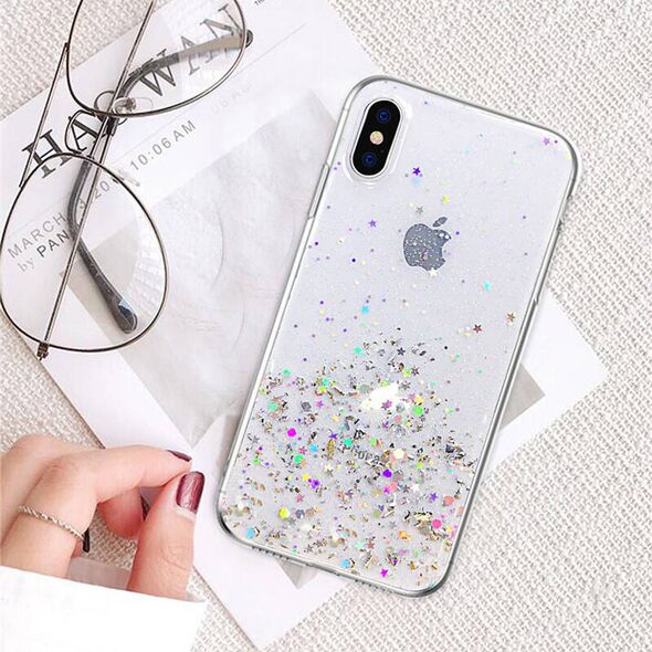 Case SAMSUNG GALAXY A03S Sequins Glue Glitter Case transparent 5904161121879