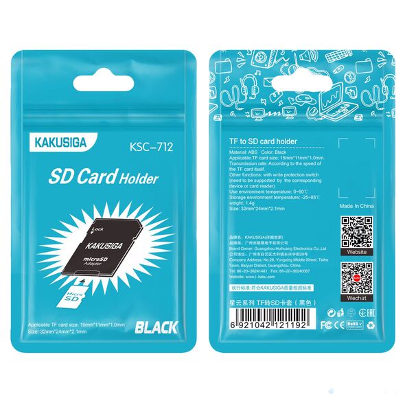 Memory Card Adapter TF to SD Kakusiga KSC-712 black 6921042121192