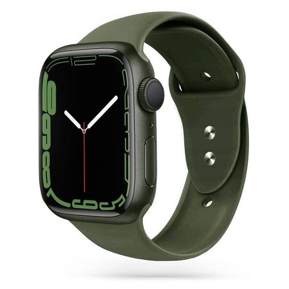 Strap for APPLE WATCH 4 / 5 / 6 / 7 / SE (42 / 44 / 45 MM) Tech-Protect IconBand dark green 5906735415209