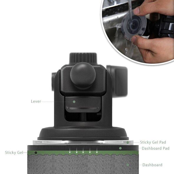 Universal Car Mount for Dashboar / Windshield Tech-Protect black 0795787716014