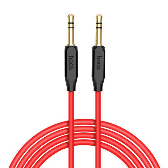 Cable 1m Audio AUX minijack 3.5mm - minijack 3.5mm HOCO UPA11 red 6957531079293