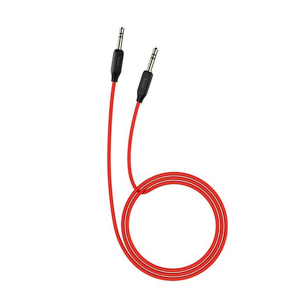 Cable 1m Audio AUX minijack 3.5mm - minijack 3.5mm HOCO UPA11 red 6957531079293