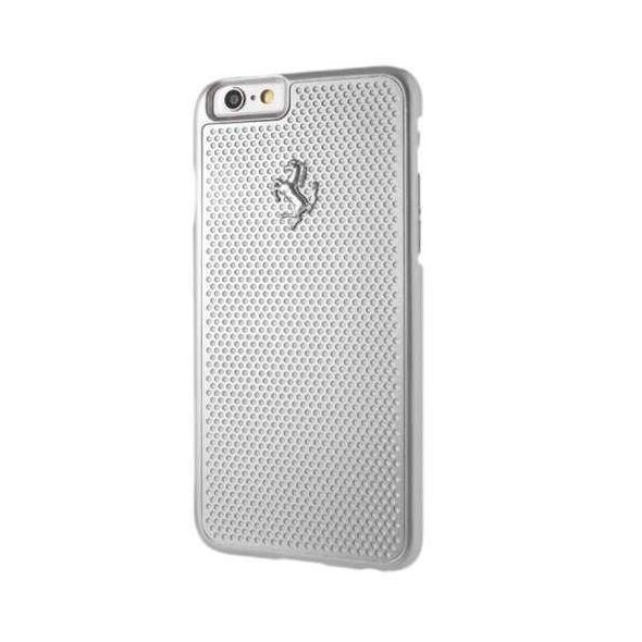 Original Case IPHONE 6 / 6S Ferrari Hardcase Perforated Aluminium (FEPEHCP6SI) silver 3700740373064