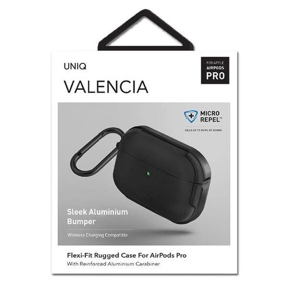 UNIQ case Valencia AirPods Pro black/midnight black Antimicrobial 8886463675243