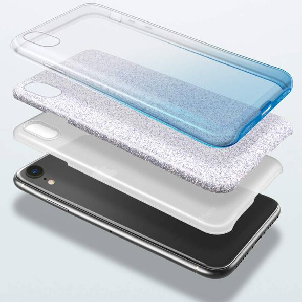 Case IPHONE 14 PLUS Glitter silver & blue 5904161130512