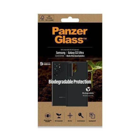 Case SAMSUNG GALAXY S22 ULTRA PanzerGlass Biodegradable Case (0376) black 5711724003769