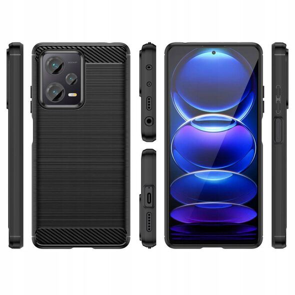 Case XIAOMI REDMI NOTE 12 5G / POCO X5 5G Tech-Protect TPU Carbon black 9490713932889