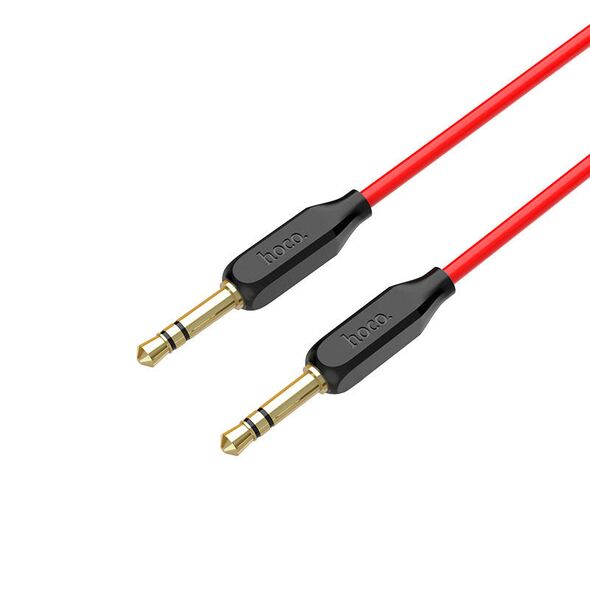 Cable AUX 1m minijack 3,5mm - minijack 3,5mm Hoco UPA11 red 6957531079309