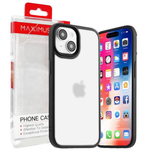 Case IPHONE 12 / 12 PRO MX Ribbed Cam black 5901313079958