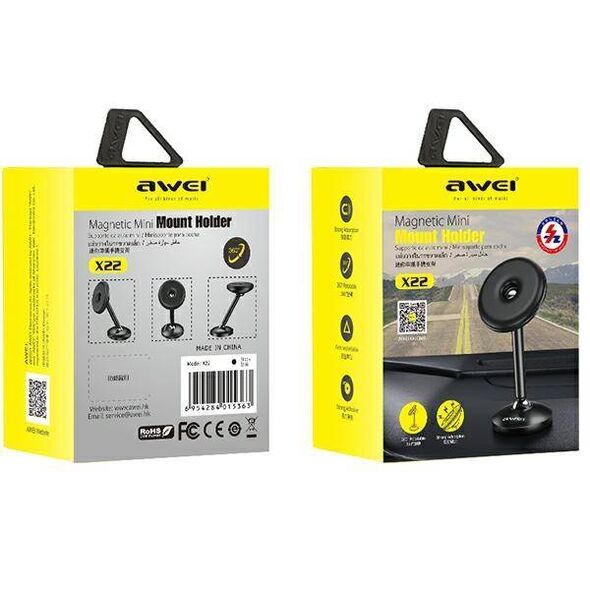 AWEI Cockpit Magnetic Car Holder (X22) black 6954284015363