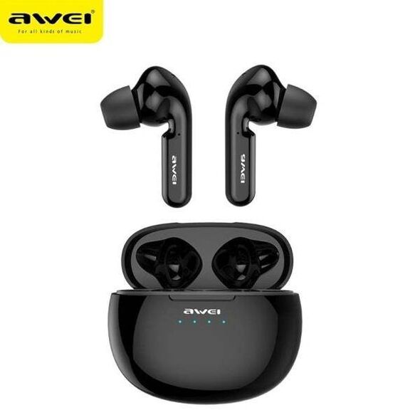 Bluetooth 5.0 TWS Headphones + AWEI Docking Station (T15) black 6954284024525