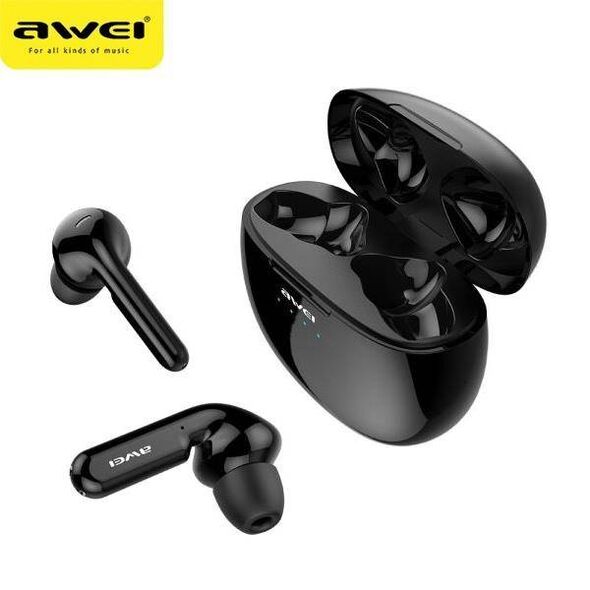Bluetooth 5.0 TWS Headphones + AWEI Docking Station (T15) black 6954284024525