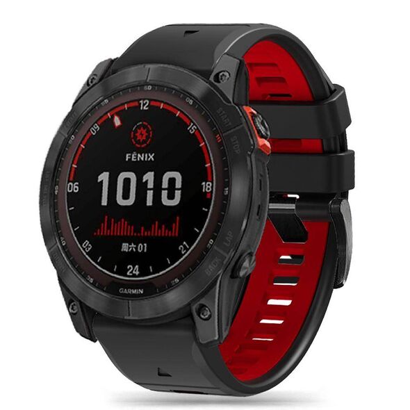 Strap for GARMIN FENIX 3 / 5X / 3HR / 5X PLUS / 6X / 6X PRO / 7X Tech-Protect IconBand black and red 9319456605082