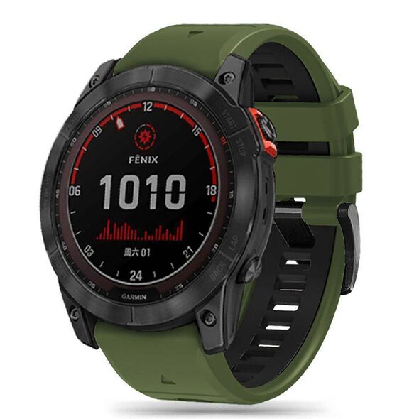 Strap for GARMIN FENIX 3 / 5X / 3HR / 5X PLUS / 6X / 6X PRO / 7X Tech-Protect IconBand green and white 9319456605112