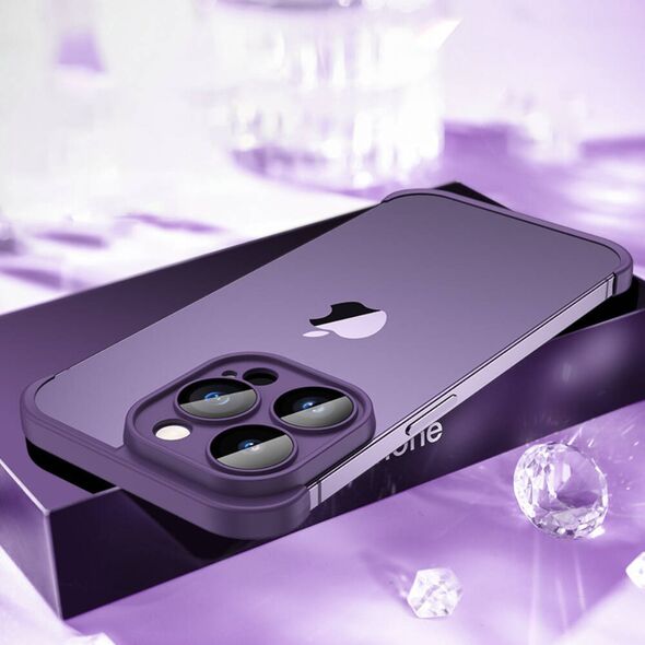 Case IPHONE 14 Edge and Lens Protector purple 5904161141075