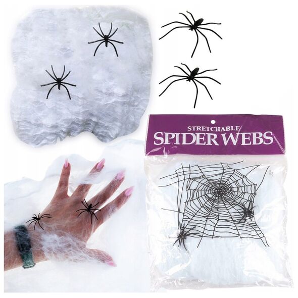 Halloween Decoration Artificial Spider Web with Spiders Set 5904161142256