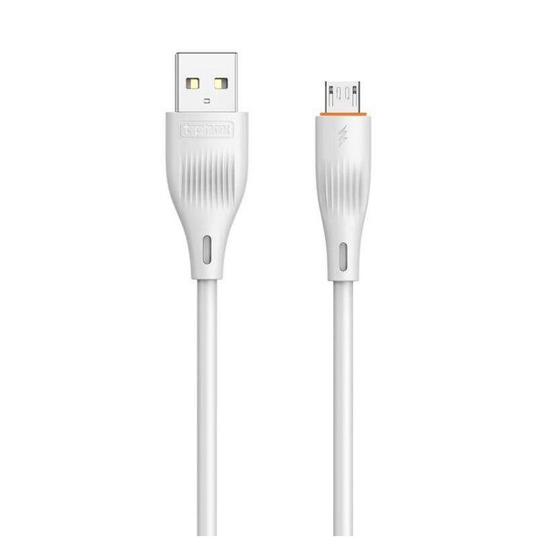 Cable 3A 1m USB - Micro USB T-Phox X-Lite white 6974670442566